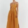 DISSH HARPER MARIGOLD LINEN MIDI DRESS