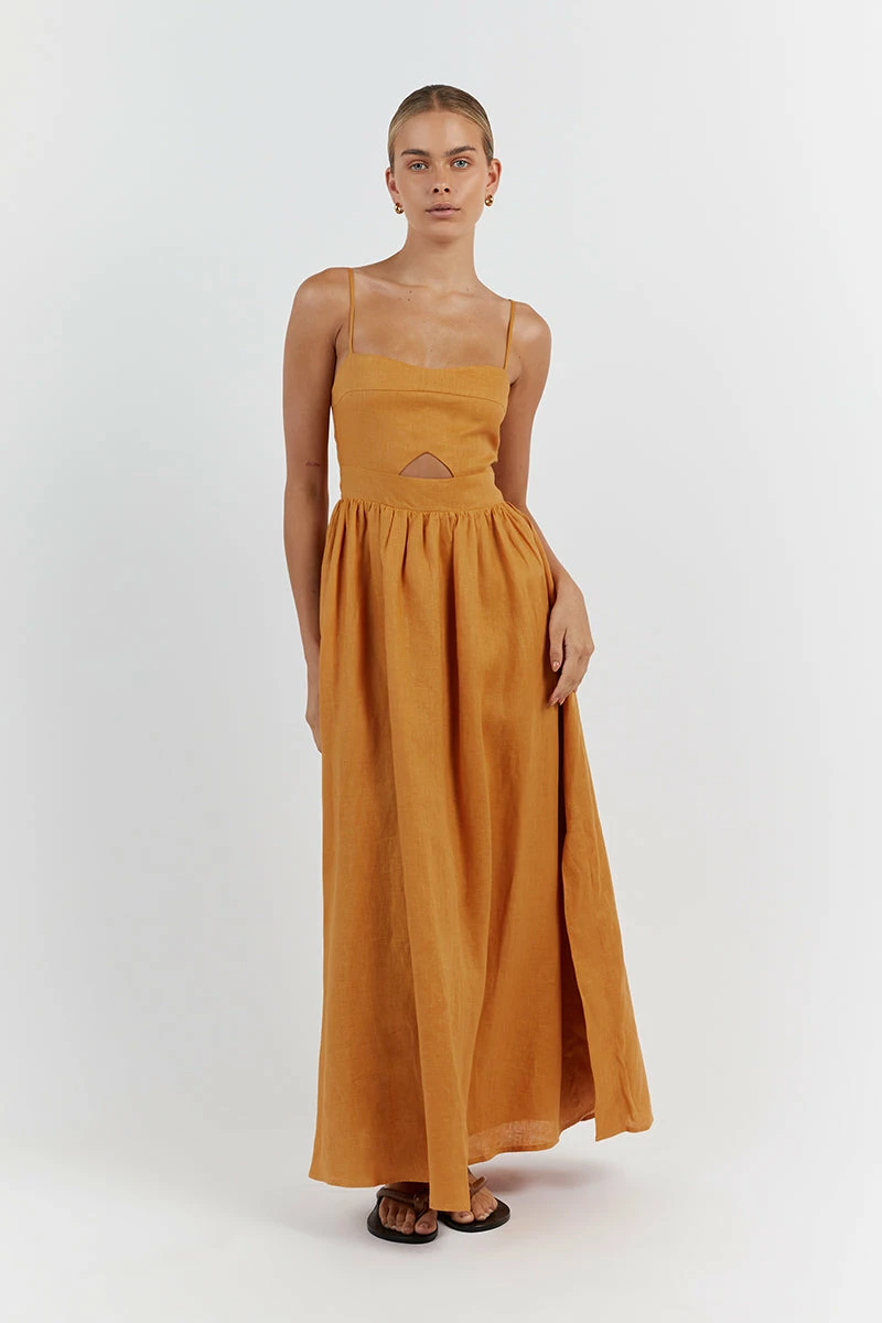 DISSH HARPER MARIGOLD LINEN MIDI DRESS 2 DISSH HARPER MARIGOLD LINEN MIDI DRESS - Image 2
