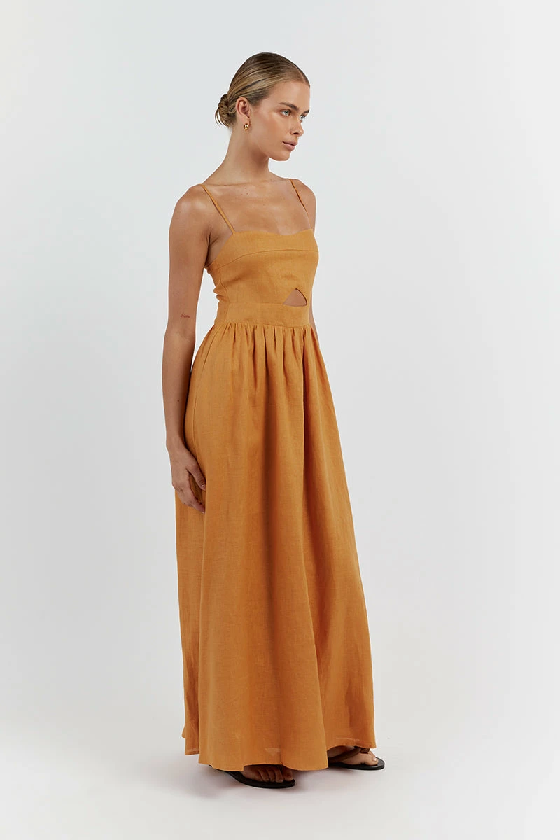 DISSH HARPER MARIGOLD LINEN MIDI DRESS 3 DISSH HARPER MARIGOLD LINEN MIDI DRESS - Image 3