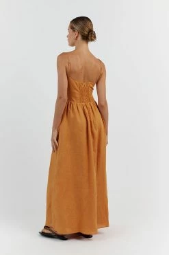 DISSH HARPER MARIGOLD LINEN MIDI DRESS 8 DISSH HARPER MARIGOLD LINEN MIDI DRESS -DISSH all-clothing Shop DFS11445MAR.253 13