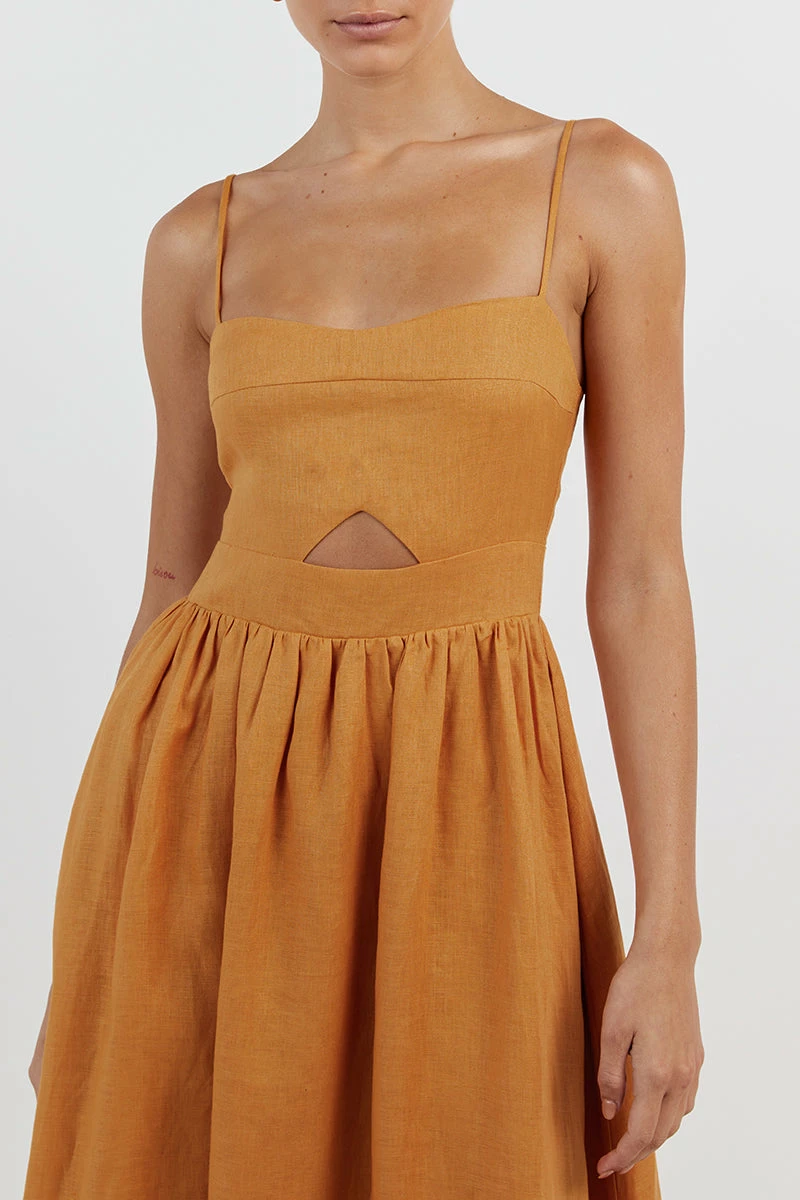 DISSH HARPER MARIGOLD LINEN MIDI DRESS 5 DISSH HARPER MARIGOLD LINEN MIDI DRESS - Image 5