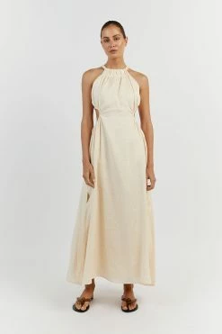 DISSH CAMILA BUTTER LINEN MIDI DRESS 15 DISSH CAMILA BUTTER LINEN MIDI DRESS -DISSH all-clothing Shop DFS11448BUT.195 10