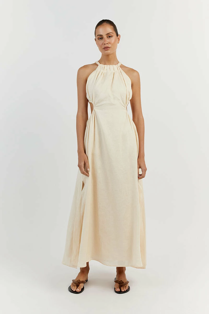 DISSH CAMILA BUTTER LINEN MIDI DRESS 6 DISSH CAMILA BUTTER LINEN MIDI DRESS - Image 6