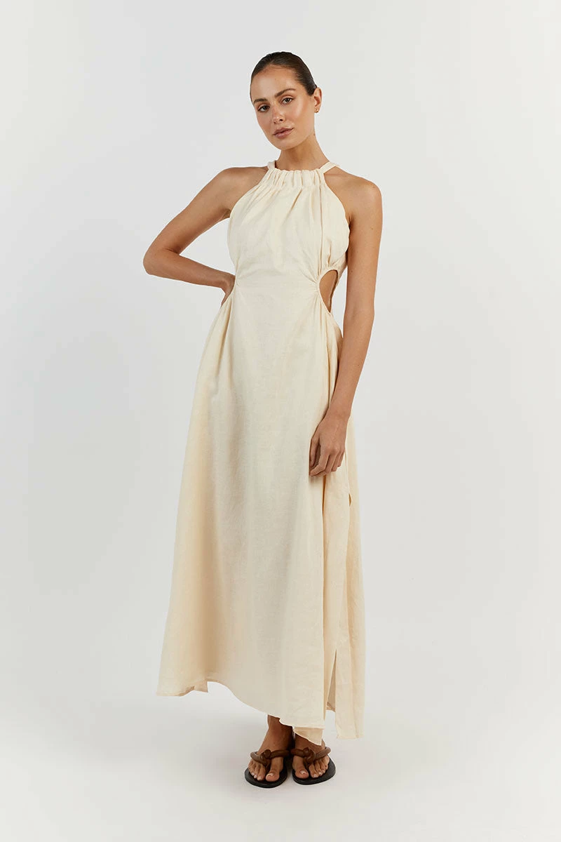 DISSH CAMILA BUTTER LINEN MIDI DRESS 7 DISSH CAMILA BUTTER LINEN MIDI DRESS - Image 7