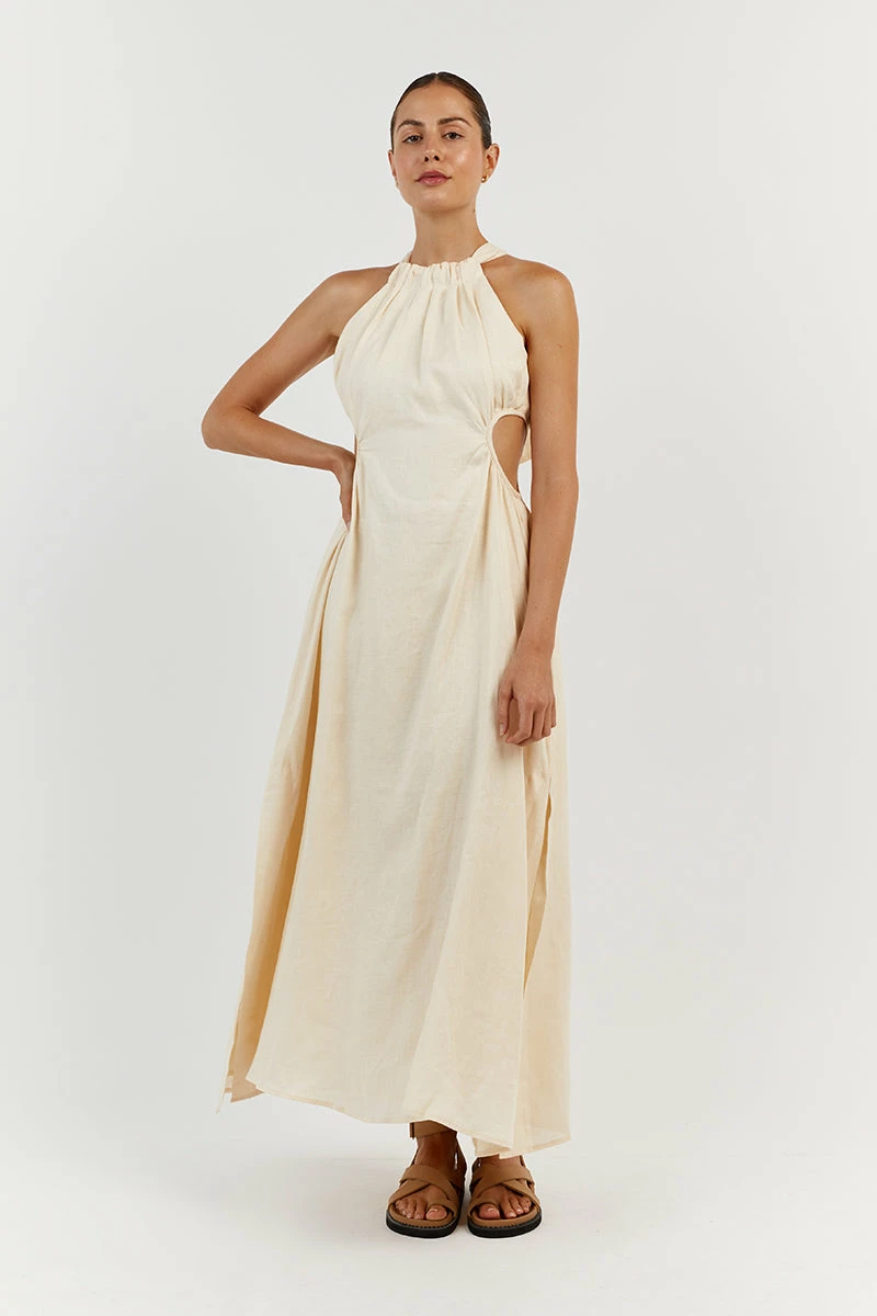 DISSH CAMILA BUTTER LINEN MIDI DRESS 2 DISSH CAMILA BUTTER LINEN MIDI DRESS - Image 2