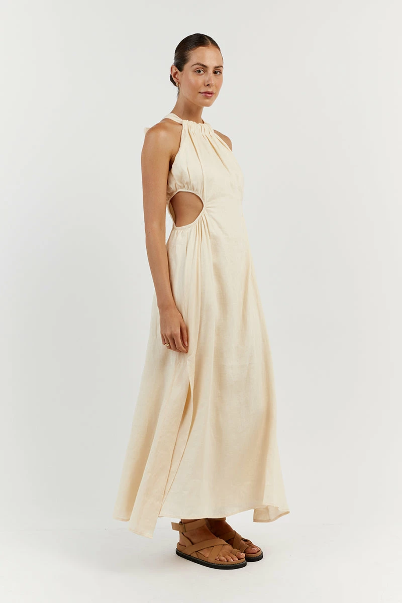 DISSH CAMILA BUTTER LINEN MIDI DRESS 3 DISSH CAMILA BUTTER LINEN MIDI DRESS - Image 3
