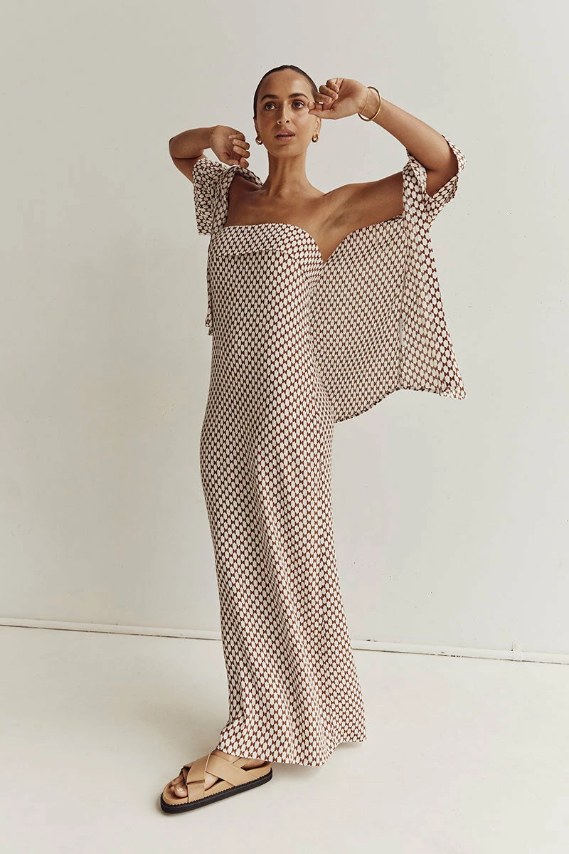 DISSH MAE WHITE CHOC GEO STRAPLESS DRESS 2 DISSH MAE WHITE CHOC GEO STRAPLESS DRESS - Image 2