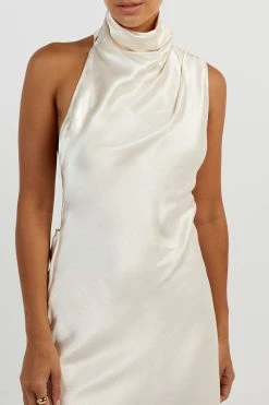 DISSH AISLE PEARL SATIN BACKLESS MINI DRESS -DISSH all-clothing Shop DFS11477PER.197 4