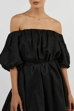 DISSH PENELOPE BLACK LINEN MINI DRESS 9 DISSH PENELOPE BLACK LINEN MINI DRESS -DISSH all-clothing Shop DFS11489BK.600 14 13bfdcd4 5918 464e 9c5d 506de1b4110c