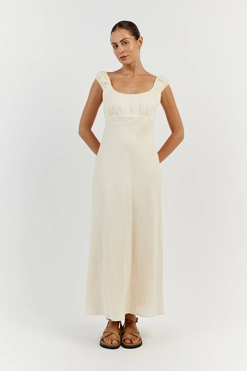 DISSH ABBY BUTTER BIAS LINEN MIDI DRESS 2 DISSH ABBY BUTTER BIAS LINEN MIDI DRESS - Image 2