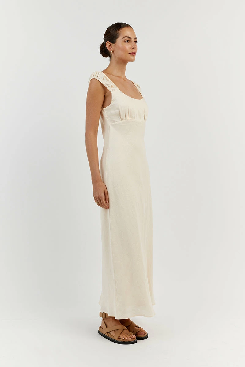 DISSH ABBY BUTTER BIAS LINEN MIDI DRESS 7 DISSH ABBY BUTTER BIAS LINEN MIDI DRESS - Image 7