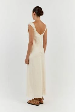 DISSH ABBY BUTTER BIAS LINEN MIDI DRESS 9 DISSH ABBY BUTTER BIAS LINEN MIDI DRESS -DISSH all-clothing Shop DFS11504BUT.195 13