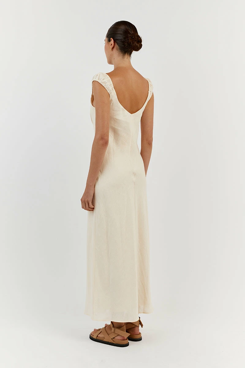 DISSH ABBY BUTTER BIAS LINEN MIDI DRESS 3 DISSH ABBY BUTTER BIAS LINEN MIDI DRESS - Image 3