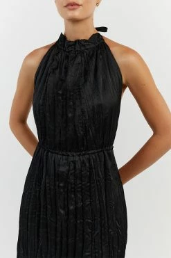 DISSH CORI BLACK CRINKLE MIDI DRESS 11 DISSH CORI BLACK CRINKLE MIDI DRESS -DISSH all-clothing Shop DFS11517BK.600 14