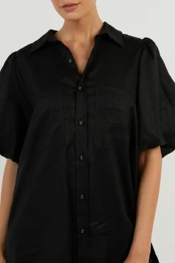 DISSH MONTY BLACK LINEN SHIRT DRESS 14 DISSH MONTY BLACK LINEN SHIRT DRESS -DISSH all-clothing Shop DFS11519BK.600 14 c8c6b7ed f7a3 4fef a28c 5b891f9b908f