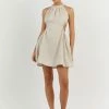 DISSH CAMILA NATURAL LINEN MINI DRESS