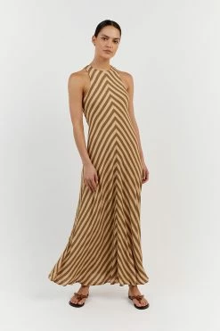 DISSH CLEMENCE BEIGE VISCOSE MIDI DRESS 8 DISSH CLEMENCE BEIGE VISCOSE MIDI DRESS -DISSH all-clothing Shop DFS11532BEI.180 10