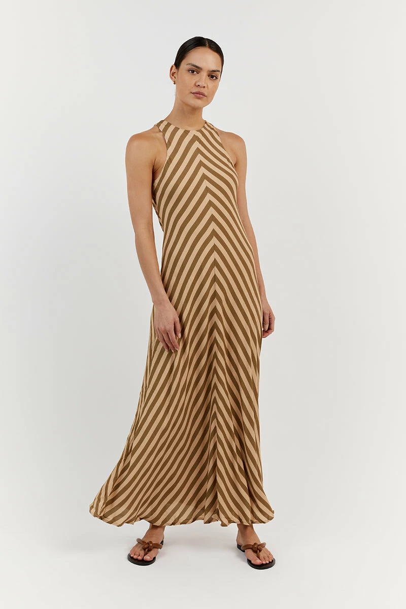 DISSH CLEMENCE BEIGE VISCOSE MIDI DRESS 3 DISSH CLEMENCE BEIGE VISCOSE MIDI DRESS - Image 3