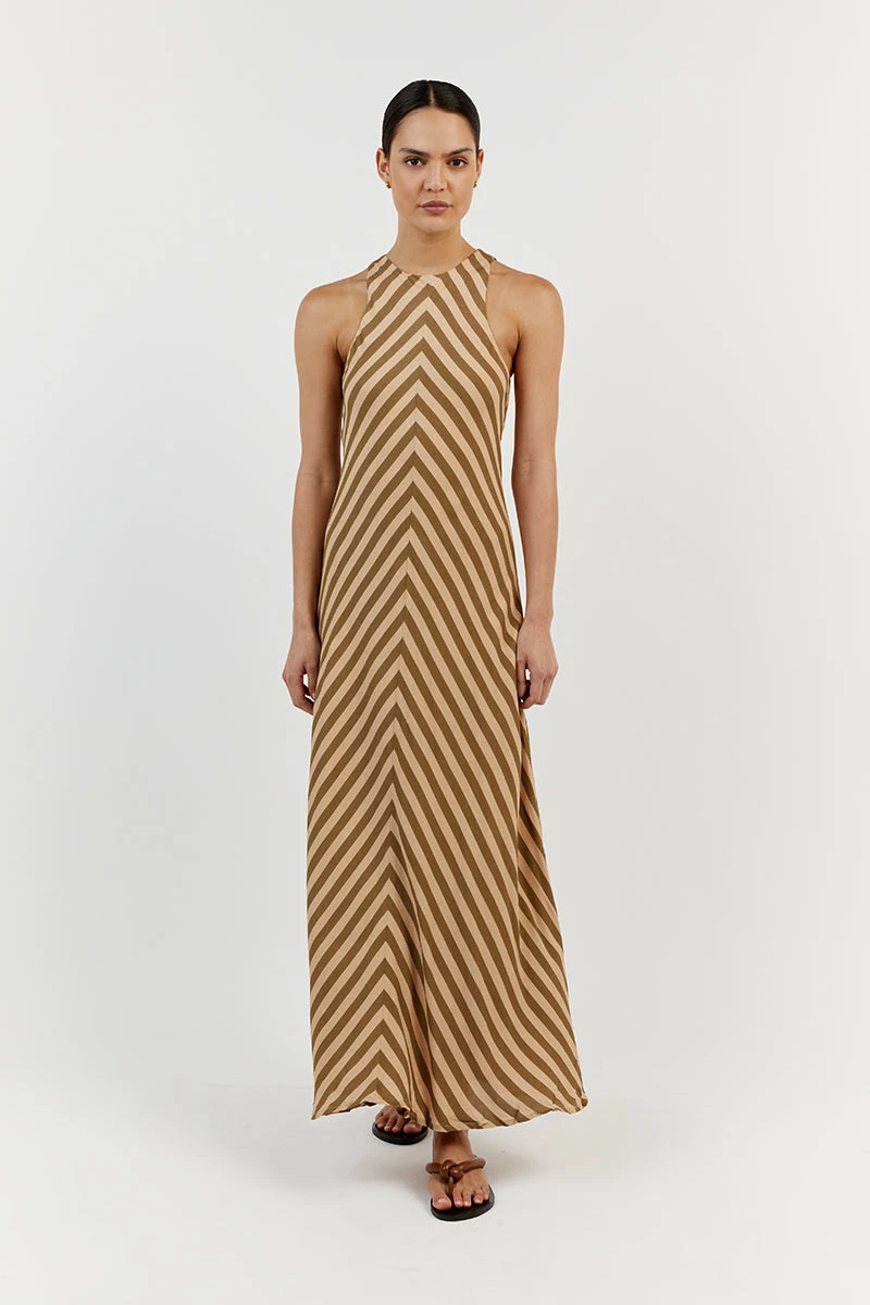 DISSH CLEMENCE BEIGE VISCOSE MIDI DRESS 2 DISSH CLEMENCE BEIGE VISCOSE MIDI DRESS - Image 2