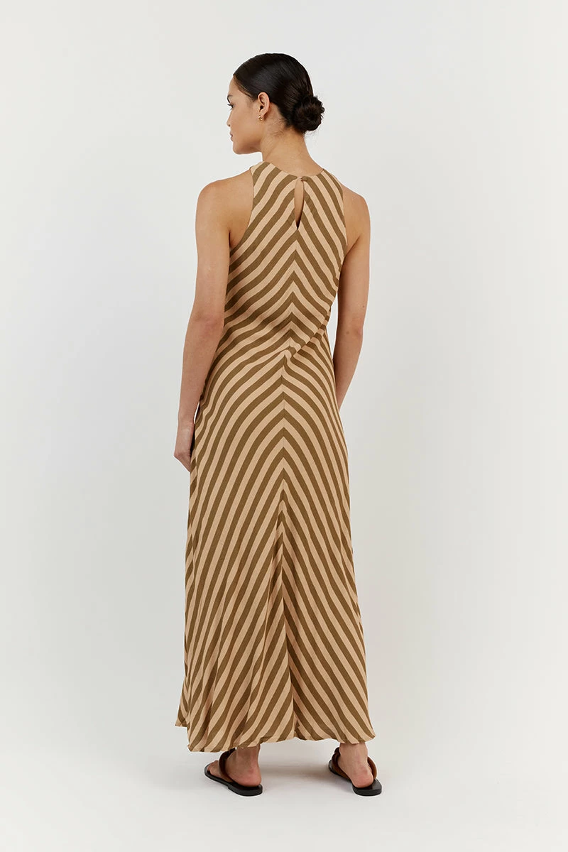 DISSH CLEMENCE BEIGE VISCOSE MIDI DRESS 5 DISSH CLEMENCE BEIGE VISCOSE MIDI DRESS - Image 5