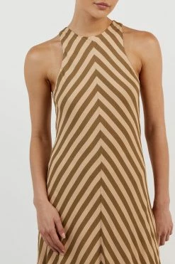 DISSH CLEMENCE BEIGE VISCOSE MIDI DRESS 11 DISSH CLEMENCE BEIGE VISCOSE MIDI DRESS -DISSH all-clothing Shop DFS11532BEI.180 14