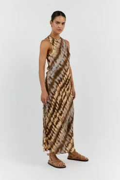 DISSH GABI TIE DYE VISCOSE MIDI DRESS -DISSH all-clothing Shop DFS11532LIL.415 12