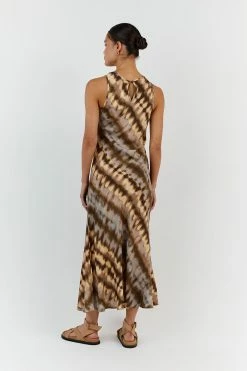 DISSH GABI TIE DYE VISCOSE MIDI DRESS -DISSH all-clothing Shop DFS11532LIL.415 13