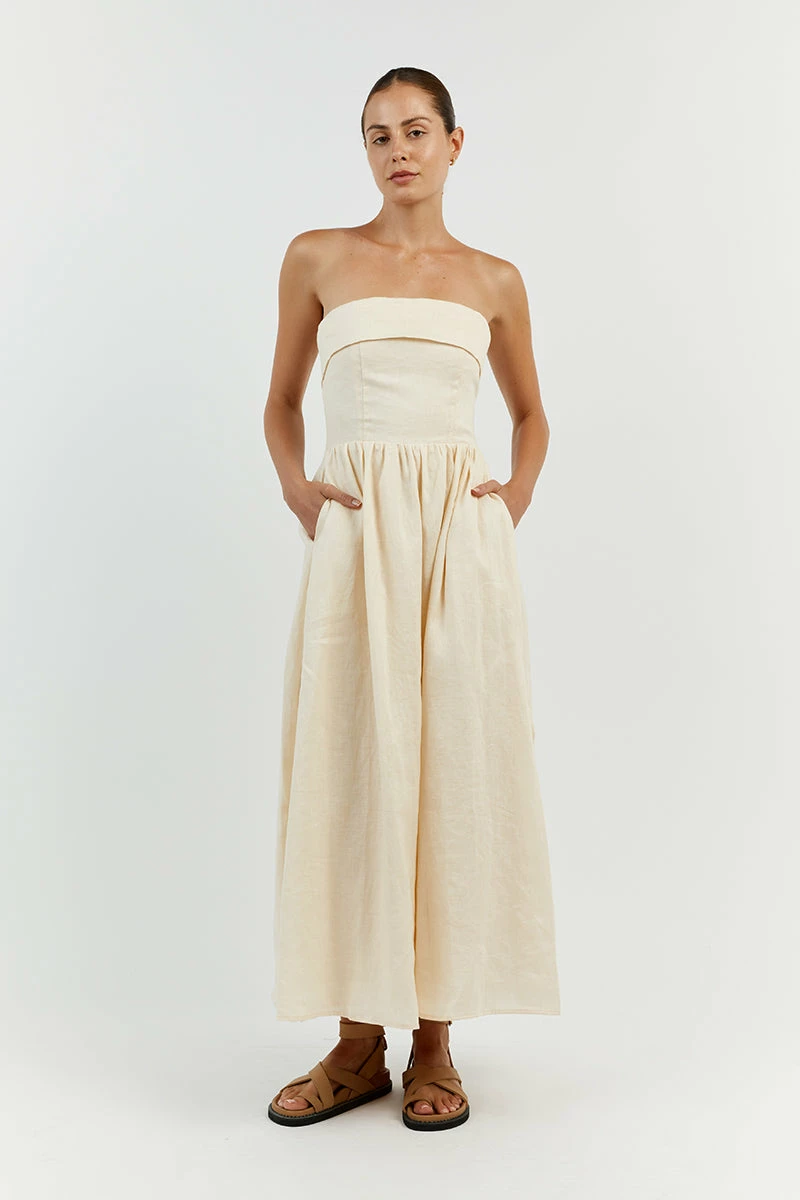 DISSH ALLIE BUTTER LINEN MIDI DRESS 2 DISSH ALLIE BUTTER LINEN MIDI DRESS - Image 2