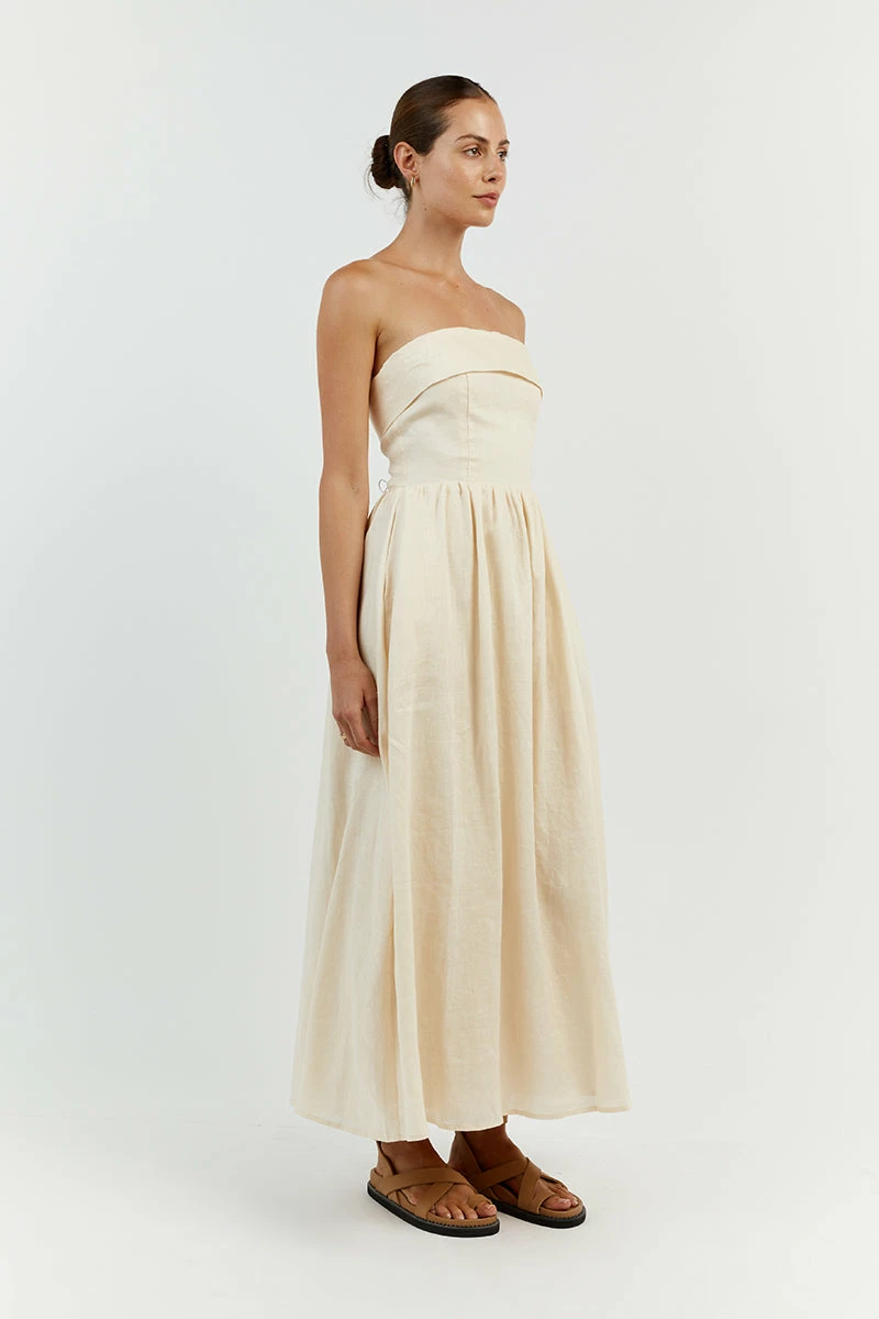 DISSH ALLIE BUTTER LINEN MIDI DRESS 3 DISSH ALLIE BUTTER LINEN MIDI DRESS - Image 3