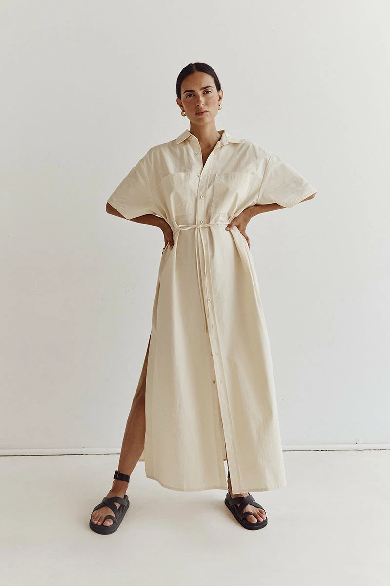 DISSH MAXIE BUTTER COTTON SHIRT DRESS 1 DISSH MAXIE BUTTER COTTON SHIRT DRESS