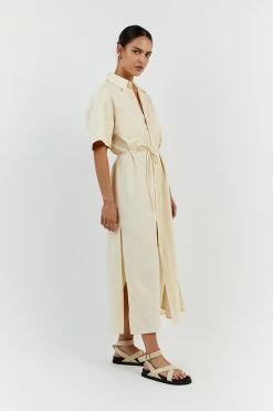 DISSH MAXIE BUTTER COTTON SHIRT DRESS 9 DISSH MAXIE BUTTER COTTON SHIRT DRESS -DISSH all-clothing Shop DFS11571BUT.195 12