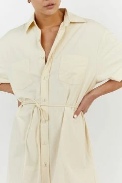 DISSH MAXIE BUTTER COTTON SHIRT DRESS 11 DISSH MAXIE BUTTER COTTON SHIRT DRESS -DISSH all-clothing Shop DFS11571BUT.195 14