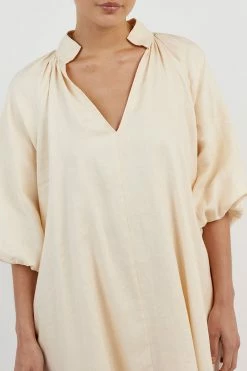 DISSH MATHER BUTTER LINEN SMOCK DRESS -DISSH all-clothing Shop DFS11596BUT.195 14 48433d7a 000e 4960 bd88 1f4531e3643c