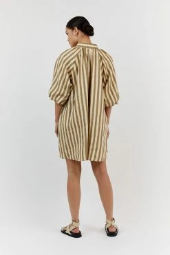 DISSH CLEMENCE MOSS LINEN SMOCK DRESS 10 DISSH CLEMENCE MOSS LINEN SMOCK DRESS -DISSH all-clothing Shop DFS11638MOS.543 13