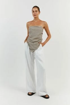 DISSH MAE BLACK/BEIGE GEO VISCOSE SCARF