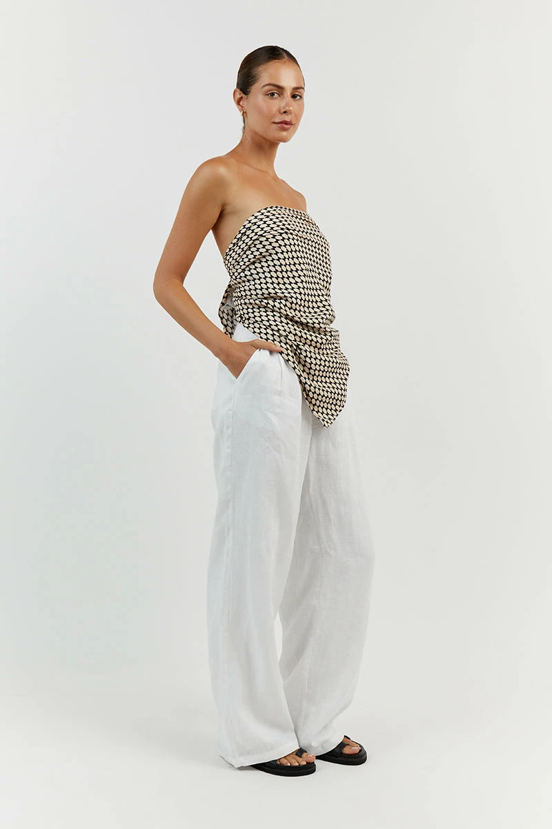 DISSH MAE BLACK/BEIGE GEO VISCOSE SCARF 3 DISSH MAE BLACK/BEIGE GEO VISCOSE SCARF - Image 3