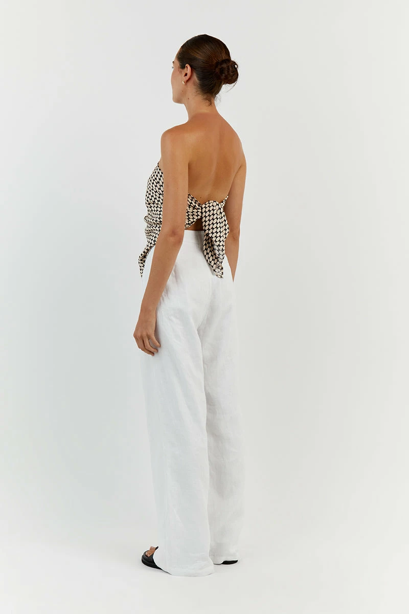 DISSH MAE BLACK/BEIGE GEO VISCOSE SCARF 4 DISSH MAE BLACK/BEIGE GEO VISCOSE SCARF - Image 4