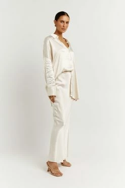 DISSH SIMONE PEARL SATIN SHIRT 6 DISSH SIMONE PEARL SATIN SHIRT -DISSH all-clothing Shop DLD03030NUD.155 2 75d2138f 7f9d 4ebe aaef 49d9b9f1e5e6