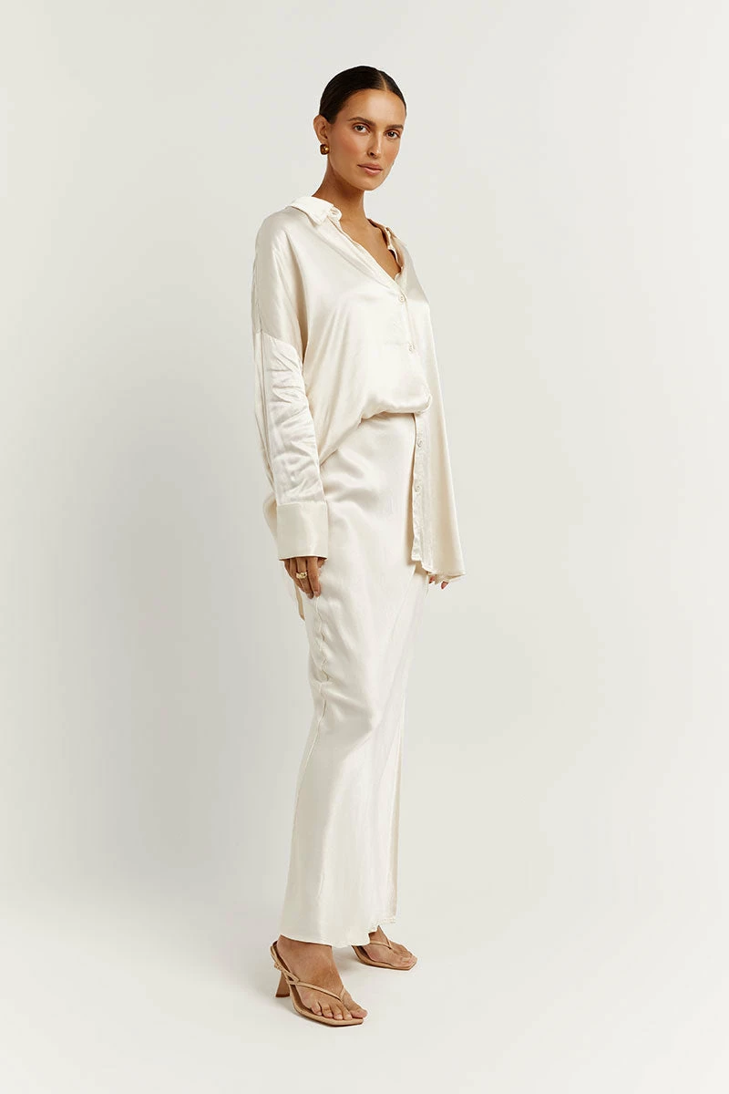 DISSH SIMONE PEARL SATIN SHIRT 3 DISSH SIMONE PEARL SATIN SHIRT - Image 3