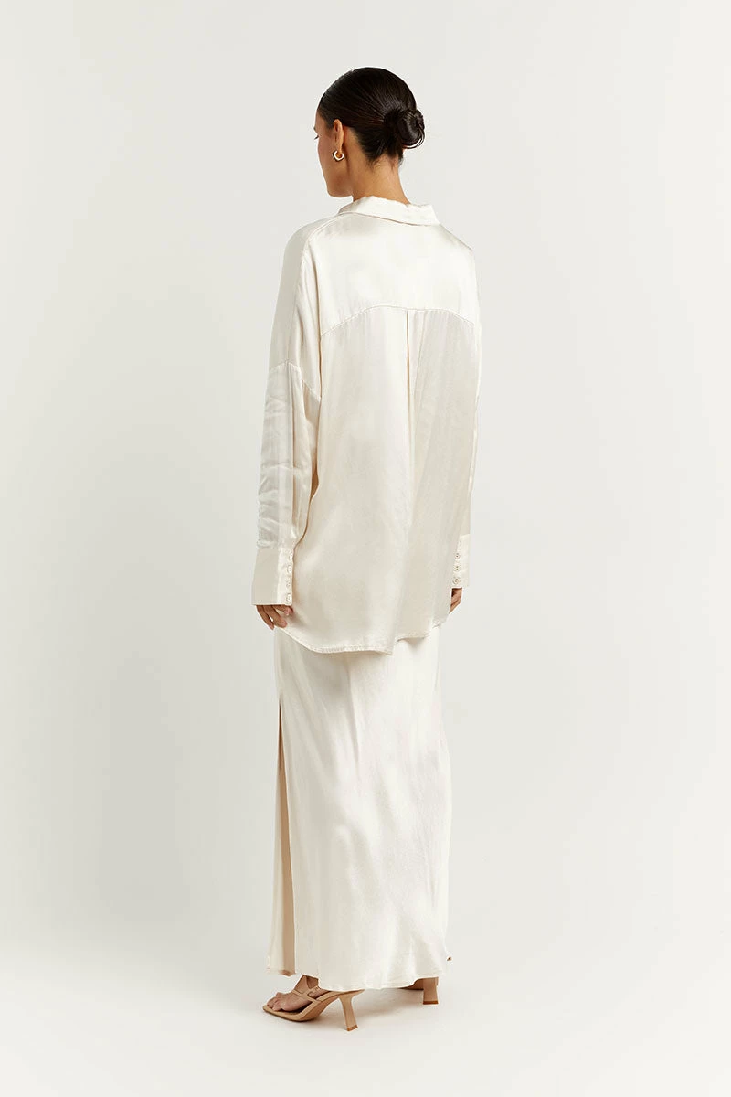 DISSH SIMONE PEARL SATIN SHIRT 4 DISSH SIMONE PEARL SATIN SHIRT - Image 4