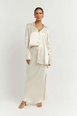 DISSH SIMONE PEARL SATIN SHIRT