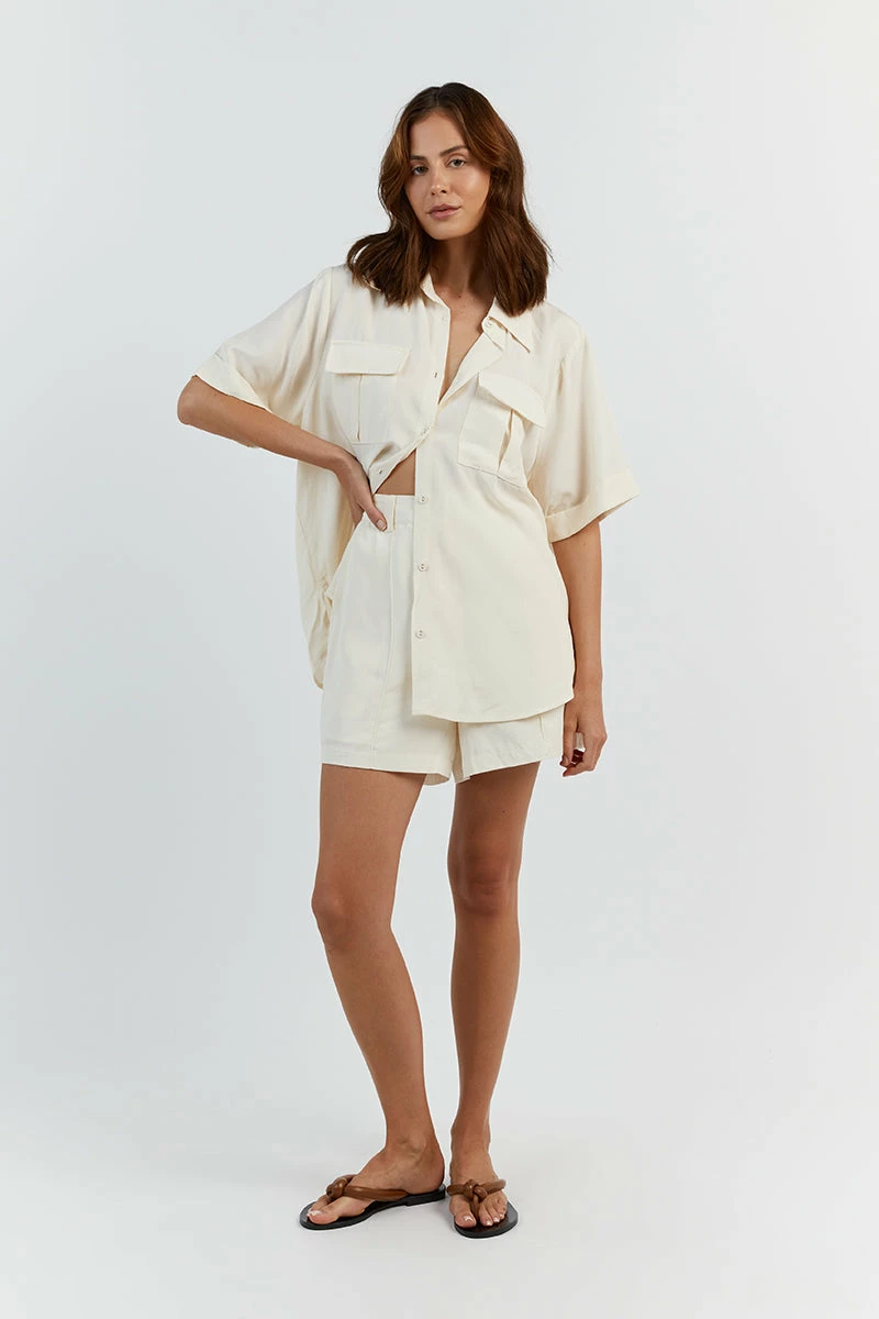 DISSH AMELIA OFF WHITE SAFARI SHIRT 2 DISSH AMELIA OFF WHITE SAFARI SHIRT - Image 2