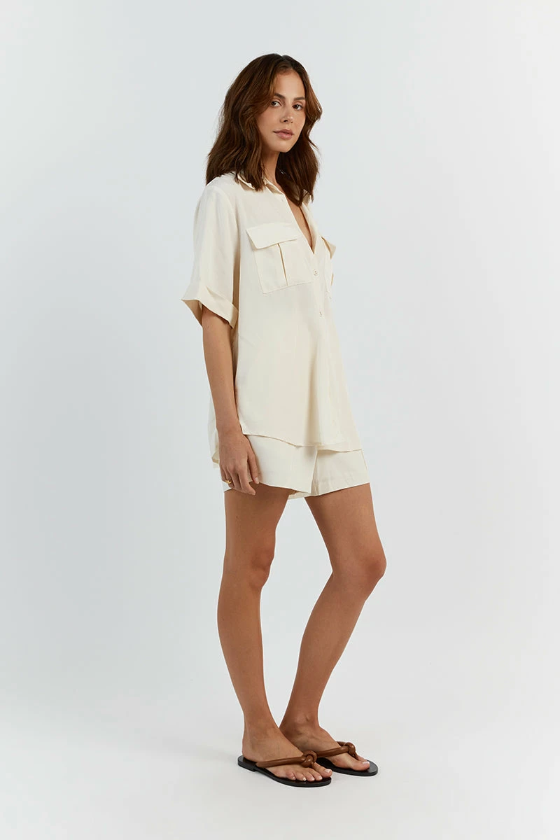 DISSH AMELIA OFF WHITE SAFARI SHIRT 4 DISSH AMELIA OFF WHITE SAFARI SHIRT - Image 4