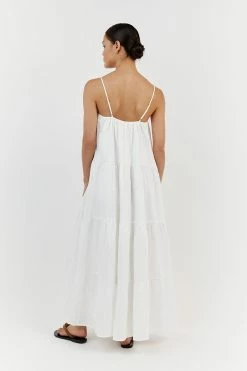 DISSH KINGSLEY WHITE LINEN MIDI DRESS 8 DISSH KINGSLEY WHITE LINEN MIDI DRESS -DISSH all-clothing Shop DLD11341WE.100 13