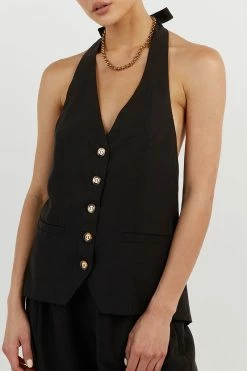 DISSH KAI BLACK HALTER VEST 9 DISSH KAI BLACK HALTER VEST -DISSH all-clothing Shop DNP01015BK.600 4 e0f47661 a2a5 4050 a76d f78383a02370