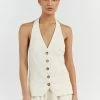 DISSH KAI OFF WHITE HALTER VEST