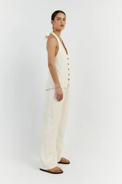 DISSH KAI OFF WHITE HALTER VEST 8 DISSH KAI OFF WHITE HALTER VEST -DISSH all-clothing Shop DNP01015OW.105 2