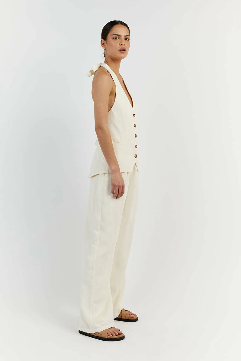 DISSH KAI OFF WHITE HALTER VEST 4 DISSH KAI OFF WHITE HALTER VEST - Image 4