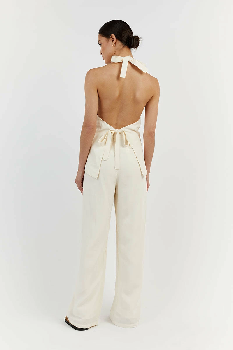 DISSH KAI OFF WHITE HALTER VEST 5 DISSH KAI OFF WHITE HALTER VEST - Image 5