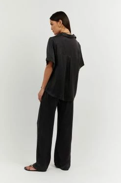DISSH EVANS BLACK SILK VACATION SHIRT -DISSH all-clothing Shop DNP03056BK.600 3